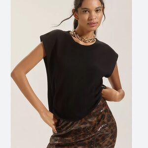 Anthropologie Maeve Muscle Tank Sweater | Black | Size XS